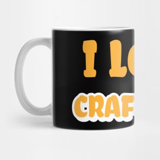 I Love Craft Beer Typography Design Mug